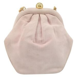 Chanel Suede Chain Shoulder Bag Pink